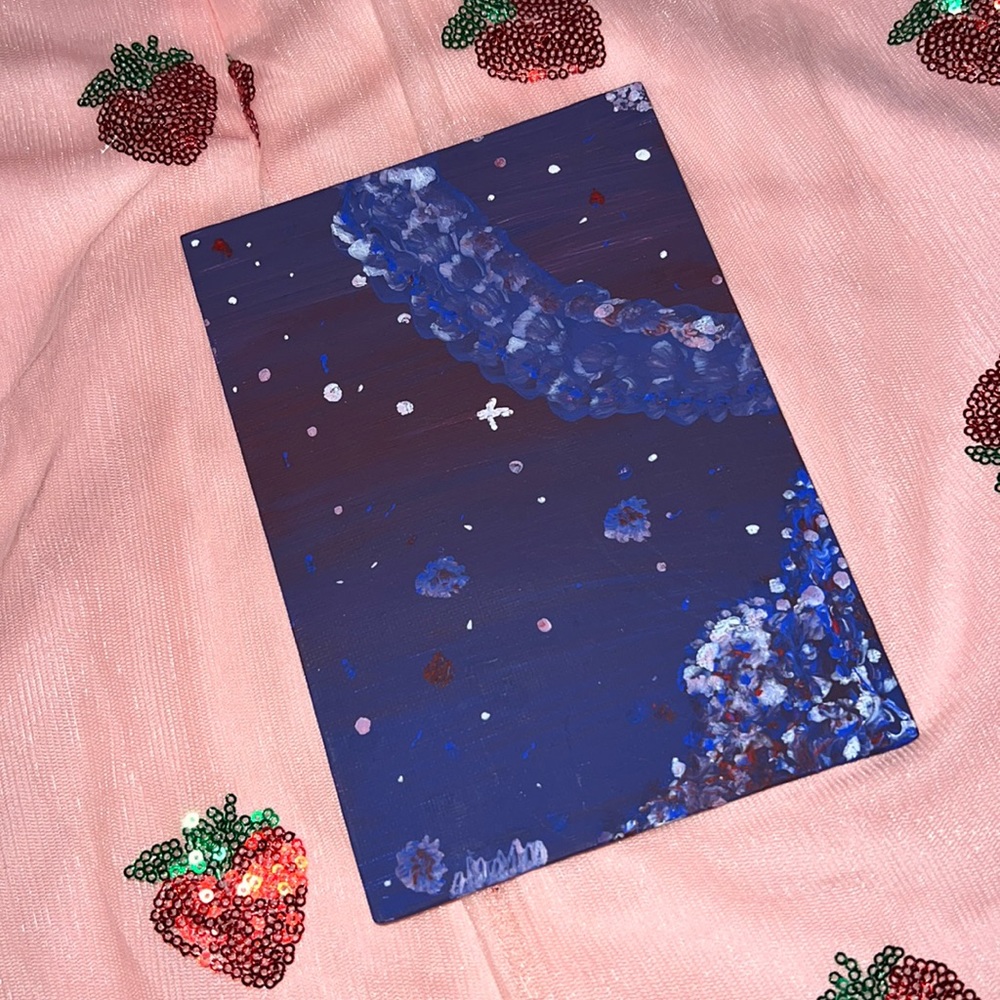 Hand Painted Abstract Night Sky